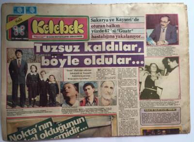 Hürriyet Gazetesi Kelebek Eki 22 Mart 1983 - Guat Hastalığı Nedir ? GZ39023 - 1