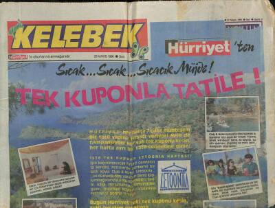 Hürriyet Gazetesi Kelebek Eki 22 Mayıs 1990 - Chaplinden Dört Film Birden - Alkol Bağımlılarına Umut Veren Madde GZ123076 - 1