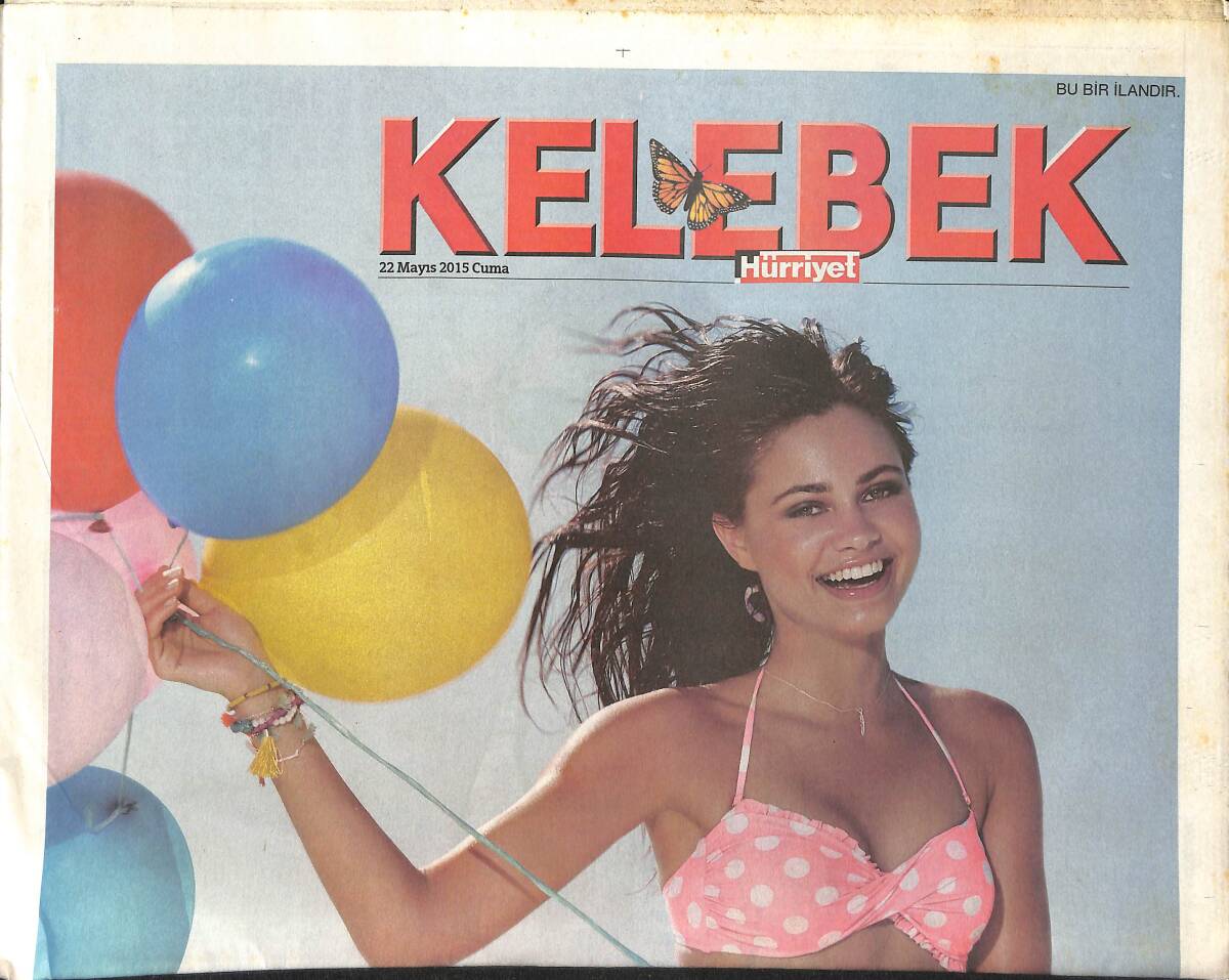 Hürriyet Gazetesi Kelebek Eki 22 Mayıs 2015 - Koç Kaptan Takım Şampiyon - Bülent Ersoy'un Cenaze Elbisesi GZ155120 - 1