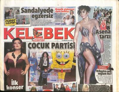 Hürriyet Gazetesi Kelebek Eki 22 Nisan 2014 - Ahu Yağtu Benden Laf Alamazsınız - Yonca Lodiden İlk Konser GZ125721 - 1