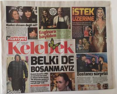 Hürriyet Gazetesi Kelebek Eki 22 Ocak 2018 - 3 Bin Kişi Athenayla Coştu , Alişan Yeni Albüm Çıkarıyor GZ18628 - 1