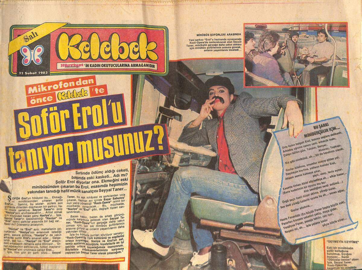 Hürriyet Gazetesi Kelebek Eki 22 Şubat 1983 - Sezen Aksu Çalıkuşu Fotoroman - Emel Sayın Gelinliğimi İstiyorum GZ146337 - 1