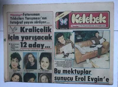 Hürriyet Gazetesi Kelebek Eki 22 Şubat 1985 - Bu Mektuplar Sunucu Erol Evgine GZ8519 - 1