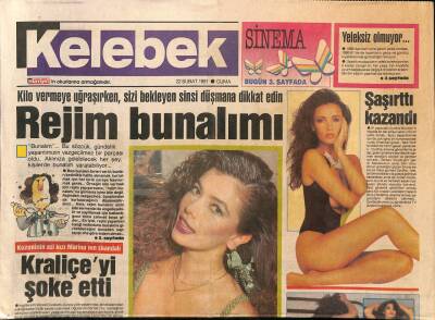 Hürriyet Gazetesi Kelebek Eki 22 Şubat 1991 - Atilla Arcan , Yalçın Menteş , Emrah Ve Rüya Ersavcı Kılıktan Kılığa Girecek GZ92070 - 1
