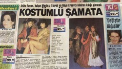 Hürriyet Gazetesi Kelebek Eki 22 Şubat 1991 - Atilla Arcan , Yalçın Menteş , Emrah Ve Rüya Ersavcı Kılıktan Kılığa Girecek GZ92070 - 2