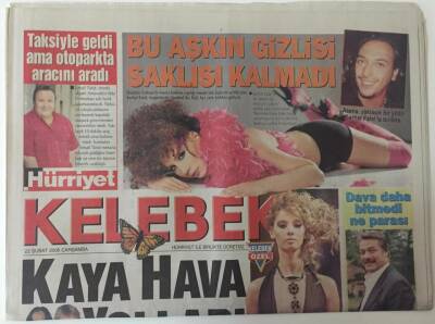 Hürriyet Gazetesi Kelebek Eki 22 Şubat 2006 - Asena Serhat Fafalla Aşkı Gizli Kalmadı GZ18804 - 1