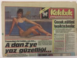 Hürriyet Gazetesi Kelebek Eki 22 Temmuz 1986 - Tepeden Tırnağa , Ya da Adan Zye Yaz Güzelliği GZ16795 - 1