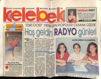 Hürriyet Gazetesi Kelebek Eki 22 Temmuz 1992 - Hoş Geldin Radyo Günleri GZ75819 - 1