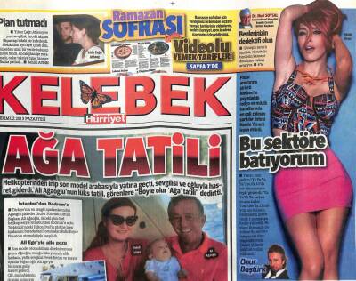 Hürriyet Gazetesi Kelebek Eki 22 Temmuz 2012 - Ağa Tatili, Ebru Hemen Bitirdi GZ107239 - 1