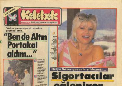 Hürriyet Gazetesi Kelebek Eki 23 Ekim 1985 - Hülya Sözer Gecenin Yıldızıydı... GZ114636 - 1
