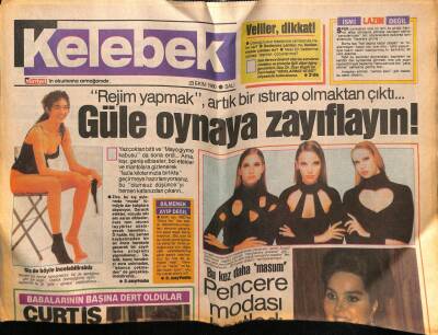 Hürriyet Gazetesi Kelebek Eki 23 Ekim 1990 - Hülya Avşar Tarık Akan Samimiyeti GZ75741 - 1