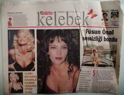 Hürriyet Gazetesi Kelebek Eki 23 Eylül 1998 Füsun Önal Sessizliğini Bozdu -GZ37894 - 1