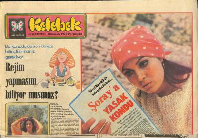 Hürriyet Gazetesi Kelebek Eki 23 Kasım 1978 - Hülya Süer Şöhret Oldu Eşinden Boşandı... GZ114789 - 1