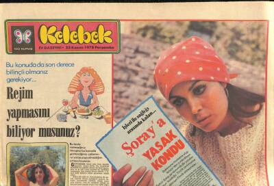 Hürriyet Gazetesi Kelebek Eki 23 Kasım 1978 - Hülya Süer Şöhret Oldu Eşinden Boşandı... GZ115179 - 1
