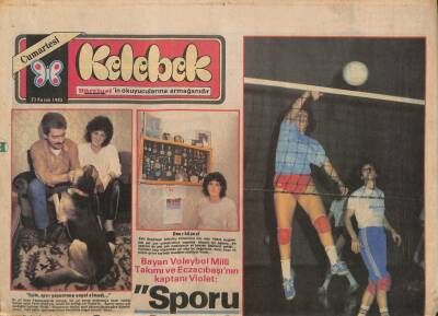 Hürriyet Gazetesi Kelebek Eki 23 Kasım 1985 - Violet Antrenmanlarımı , Hiç Aksatmam... GZ91951 - 1