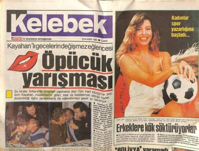 Hürriyet Gazetesi Kelebek Eki 23 Kasım 1990 - Kayahan Ve Öpücük Yarışması GZ75730 - 1