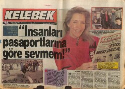 Hürriyet Gazetesi Kelebek Eki 23 Mart 1987 - Corinne Hermes İnsanları Pasaportlarına Göre Sevmem GZ63568 - 1