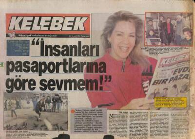 Hürriyet Gazetesi Kelebek Eki 23 Mart 1987 - Corinne Hermes Türkiyeye Ve Türklere Sevdalanıp Gitti GZ91960 - 1