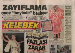 Hürriyet Gazetesi Kelebek Eki 23 Mart 1990 - Zayıflama Önce Beyinde Başlıyor GZ61815 - 2