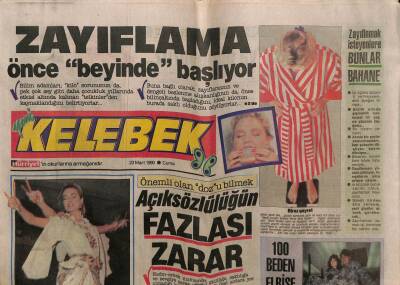 Hürriyet Gazetesi Kelebek Eki 23 Mart 1990 - Zayıflama Önce Beyinde Başlıyor GZ61815 - 2