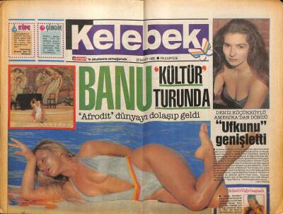 Hürriyet Gazetesi Kelebek Eki 23 Mart 1992 - Banu Alkan , Amacına Ulaşmış Olarak Dünya Turundan Kısa Bir Süre Önce Döndü... GZ94168 - 1