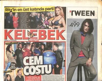 Hürriyet Gazetesi Kelebek Eki 23 Mart 2015 - Adriana Limanın Medyumu Bir Türk GZ116347 - 1