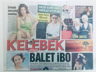 Hürriyet Gazetesi Kelebek Eki 23 Mayıs 2008 - Balet İbo, Ege Solcu Kadın Sıkıcı Sağcılar Keyiflidir Ama Ben Liberal Severim Dedi GZ43419 - 1