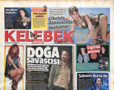 Hürriyet Gazetesi Kelebek Eki 23 Mayıs 2013 - Tarkan , 7 Yıldır Destek Verdiği Doğa Derneği İçin 5 Haziran Akşamı İzmirde Sahneye Çıkacak GZ116050 - 1