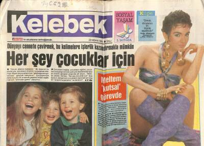 Hürriyet Gazetesi Kelebek Eki 23 Nisan 1991 - Her Şey Çocuklar İçin GZ75828 - 1