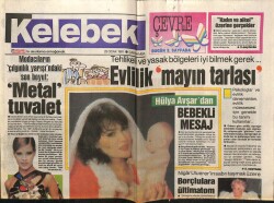 Hürriyet Gazetesi Kelebek Eki 23 Ocak 1991 - Hülya Avşardan Bebekli Mesaj GZ61958 - 2
