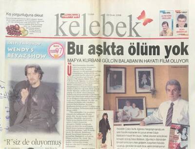 Hürriyet Gazetesi Kelebek Eki 23 Ocak 1998-En İyi Talk Show Beyaz-Mafya Kurbanı Gülçin Balaban ın Hayatı Film Oluyor GZ36046 - 1