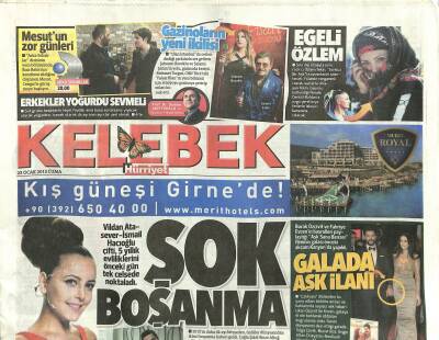 Hürriyet Gazetesi Kelebek Eki 23 Ocak 2015 - Athena Altüst Ediyor - Gazinoların Yeni İkilisi Selami Şahin - Şebnem Bozoklu GZ116075 - 1