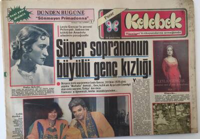 Hürriyet Gazetesi Kelebek Eki 23 Şubat 1986 - Ayla Eryükselin Floresan Renleri İle Zeki Müren Baharı Müjdeliyor GZ18071 - 1