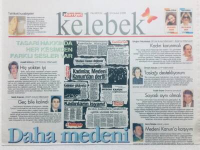Hürriyet Gazetesi Kelebek Eki 23 Şubat 1998 - Daha Medeni Yarınlar İçin GZ41789 - 1