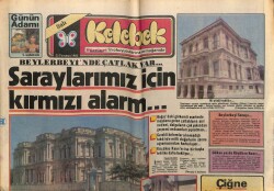 Hürriyet Gazetesi Kelebek Eki 23 Temmuz 1985 - Beylerbeyinde Çatlak Var GZ63675 - 2