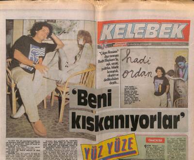 Hürriyet Gazetesi Kelebek Eki 24 Ağustos 1989 - Bedri BaykamBeni Kıskanıyorlar GZ63488 - 2