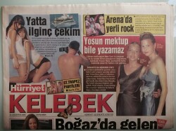 Hürriyet Gazetesi Kelebek Eki 24 Ağustos 2005 Boğazda Gelen Sevindirici Haber - GZ44129 - 1