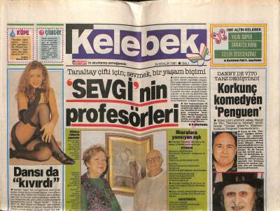 Hürriyet Gazetesi Kelebek Eki 24 Aralık 1991 - Yeşim Tan Dansı da Kıvırdı GZ63764 - 2