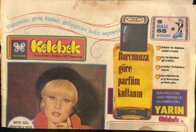 Hürriyet Gazetesi Kelebek Eki 24 Ekim 1977 - Barış Manço , Her Şeyden Vazgeçer Desotodan Asla GZ115177 - 1