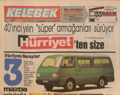Hürriyet Gazetesi Kelebek Eki 24 Eylül 1988 - Sue Ellenin Gençlik İksiri GZ128011 - 1