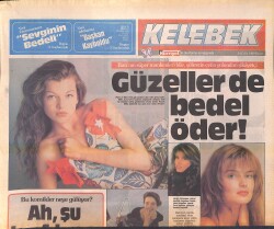 Hürriyet Gazetesi Kelebek Eki 24 Eylül 1989 - İşte Kemal Sunal Ve Levent Kırca'nın Gülme Krizine Girdikleri An - Güzeller De Bedel Öder GZ156315 - 1