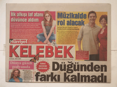 Hürriyet Gazetesi Kelebek Eki 24 Eylül 2004 - Düğünden Farkı Kalmadı GZ5422 - 1