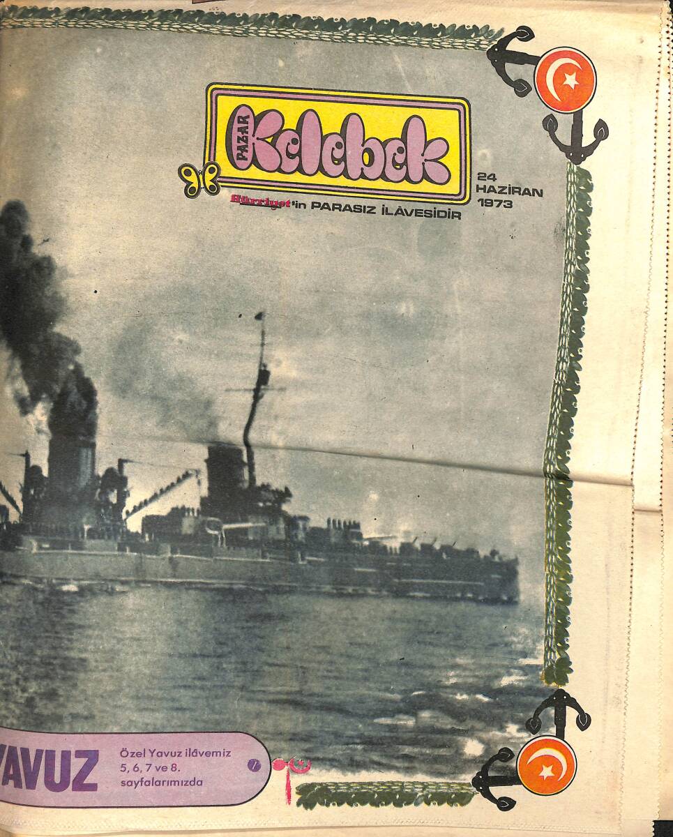 Hürriyet Gazetesi Kelebek Eki 24 Haziran 1973 - Güle Güle Şanlı Yavuz - Silvia Monti Bazı Sahneleri Türkiye'de Çevrilen Ayfon Filmiyle Üne Kavuştu GZ138345 - 1