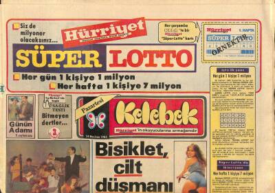 Hürriyet Gazetesi Kelebek Eki 24 Haziran 1985 - Ali Poyrazoğlunun En Kısa Rolü GZ90292 - 1