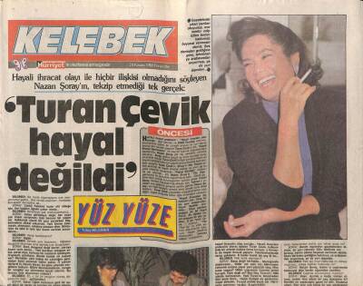 Hürriyet Gazetesi Kelebek Eki 24 Kasım 1988 - Nazan Şoray Yeni Bir İlişkinin Eşiğinde... GZ82763 - 1