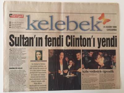 Hürriyet Gazetesi Kelebek Eki 24 Kasım 1999 - Türkan Şorayın Fendi Clintonı Yendi GZ26196 - 1