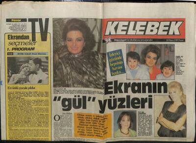 Hürriyet Gazetesi Kelebek Eki 24 Mayıs 1987 - Ekranın Gül Yüzleri, Gülgün Baysal, Canan Kumbasar GZ61877 - 2