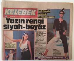Hürriyet Gazetesi Kelebek Eki 24 Mayıs 1988 - Yazın Rengi Siyah - Beyaz , Aksesuarsız Olur Mu ? GZ16903 - 2