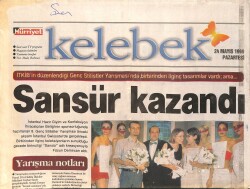 Hürriyet Gazetesi Kelebek Eki 24 Mayıs 1999 - Hülya Avşar'dan Cevap - Kerem Alışık Şiir Gündüz Yazılmaz GZ2914 - Gökçekoleksiyon