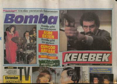 Hürriyet Gazetesi Kelebek Eki 24 Nisan 1987 - Güngör Bayrak Ve Mutlu Çift GZ63546 - 1